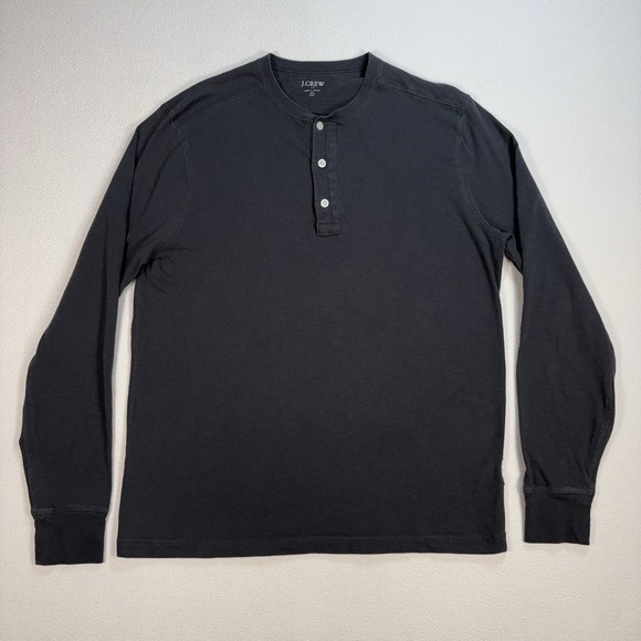 J.CREW Other - J Crew Slub Cotton Henley Shirt‎ Men's L Gray 100% Cotton J8214